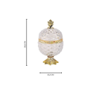 GLASS PINEAPPLE MEDIUM VGC367M CANDY JAR (PADI